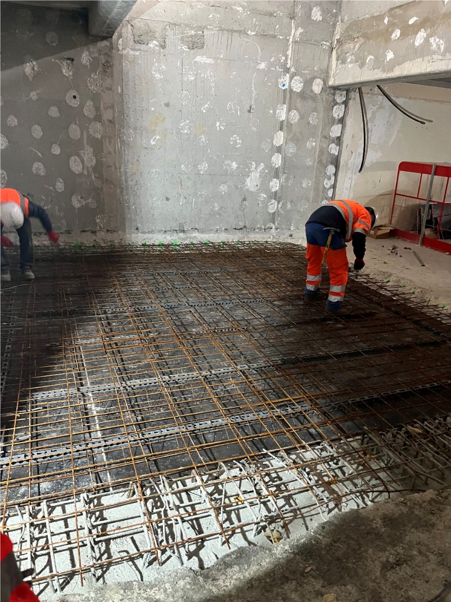 Rebouchage ouverture existante en béton armé